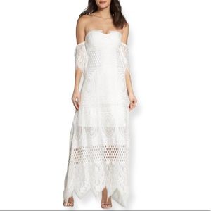 Anthropologie Foxiedot White Lace Maxi